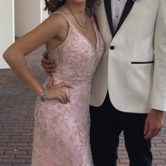 PINK SEQUIN PROM DRESS!! - Picture 2 of 3